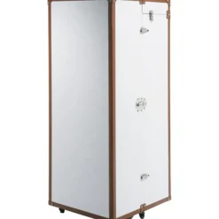 KARE Design Armoire coffre Cosmopolitan Croco blanche> Meubles