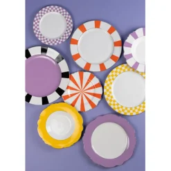 KARE Design Assiette creuse Harlequin jaune Ø23cm> Accessoires