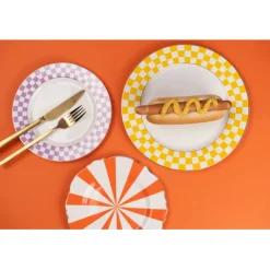 KARE Design Assiette Harlequin jaune Ø27cm> Accessoires