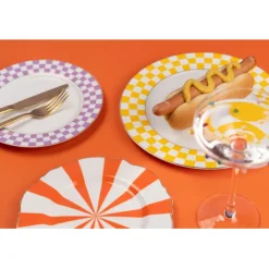 KARE Design Assiette Harlequin orange Ø22cm><noscript><img width=
