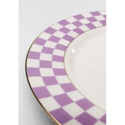 KARE Design Assiette Harlequin violet Ø21cm><noscript><img width=