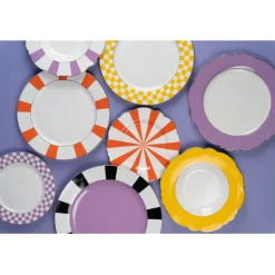 KARE Design Assiette Harlequin violet Ø27cm> Accessoires