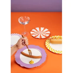 KARE Design Assiette Harlequin violet Ø27cm><noscript><img width=
