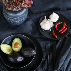 KARE Design Assiette Organic noire Ø20cm><noscript><img width=