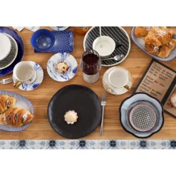 KARE Design Assiette Organic noire Ø26cm> Accessoires