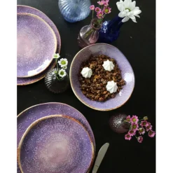 KARE Design Assiette Shirley violet Ø21cm><noscript><img width=