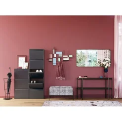 KARE Design Banquette Buttons Storage noir-blanc PM> Meubles