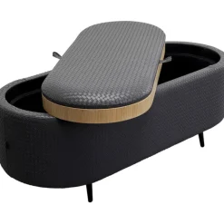 KARE Design Banquette Venezia Storage anthracite 100cm><noscript><img width=