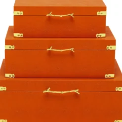 KARE Design Boîte Noah orange (3/Set)> Accessoires
