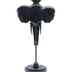 KARE Design Bougeoir Elephant Head noir 49cm><noscript><img width=