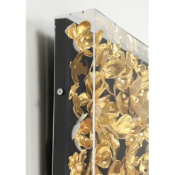 KARE Design Cadre décoratif Gold Flower 60x60cm><noscript><img width=