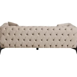 KARE Design Canapé Bellissima 2-places velours taupe 200cm><noscript><img width=