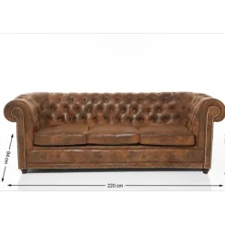 KARE Design Canapé Cambridge 3 places Vintage Smart><noscript><img width=