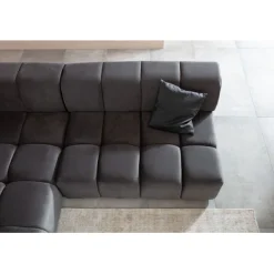 KARE Design Canapé d angle Belami Velvet gris gauche><noscript><img width=