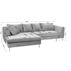 KARE Design Canapé d angle Gianni velours vert droite noir><noscript><img width=