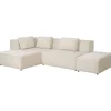 KARE Design Canapé d angle Infinity Ottomane Cord crème gauche> Meubles