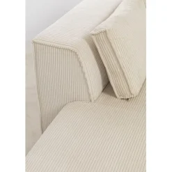 KARE Design Canapé d angle Infinity Ottomane Cord crème gauche><noscript><img width=