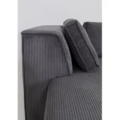 KARE Design Canapé d angle Infinity Ottomane Cord gris gauche><noscript><img width=