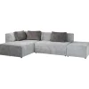 KARE Design Canapé d angle Infinity Ottomane gris gauche> Meubles