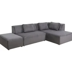 KARE Design Canapé d angle Infinity Ottomane Cord gris droite> Meubles