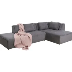 KARE Design Canapé d angle Infinity Ottomane Cord gris droite><noscript><img width=