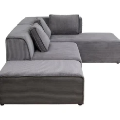 KARE Design Canapé d angle Infinity Ottomane Cord gris droite><noscript><img width=