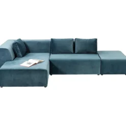 KARE Design Canapé d angle Infinity velours ocean gauche> Meubles
