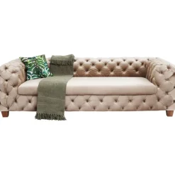 KARE Design Canapé Desire 3-places velours écru> Meubles