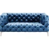 KARE Design Canapé Look 2-places velours bleu> Meubles