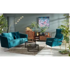 KARE Design Canapé Vegas Forever 3-places pétrole><noscript><img width=