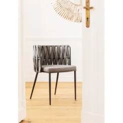 KARE Design Chaise a. acc. Cheerio gris av. coussin><noscript><img width=