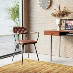 KARE Design Chaise a. acc. Salsa.cuir marron> Meubles