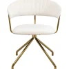 KARE Design Chaise pivotante Belle velours crème> Meubles