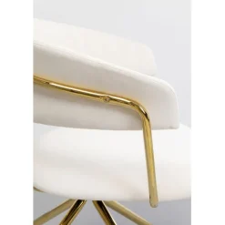 KARE Design Chaise pivotante Belle velours crème><noscript><img width=