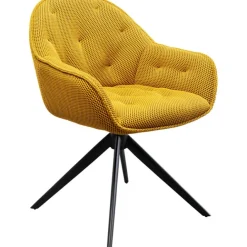 KARE Design Chaise pivotante Carlito Mesh jaune> Meubles