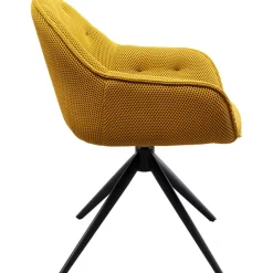 KARE Design Chaise pivotante Carlito Mesh jaune><noscript><img width=