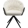 KARE Design Chaise pivotante Knot bouclé> Meubles
