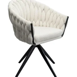 KARE Design Chaise pivotante Knot bouclé> Meubles