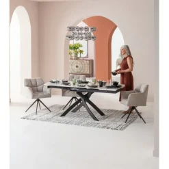 KARE Design Chaise pivotante Thinktank Beige><noscript><img width=