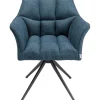 KARE Design Chaise pivotante Thinktank Bleu> Meubles