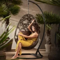 KARE Design Chaise suspendue Ibiza marron><noscript><img width=