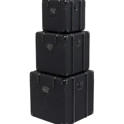 KARE Design Coffre Voyage noir (3/parts)> Meubles