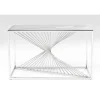 KARE Design Console Laser argenté - verre clair 120x40> Meubles