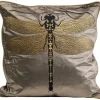 KARE Design Coussin Glitter Dragenfly marron 40x40cm> Accessoires