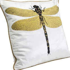 KARE Design Coussin Glitter Dragonfly blanc 40x40cm> Accessoires