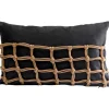 KARE Design Coussin Grete Plaid noir 50x30cm> Accessoires