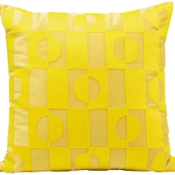 KARE Design Coussin Phase jaune 45x45cm> Accessoires
