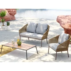 KARE Design Ensemble de sièges Elba Quattro nature Out (4-pcs)><noscript><img width=