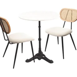 KARE Design Ensemble table/chaises Bistro Rosalie crème (3/par> Meubles