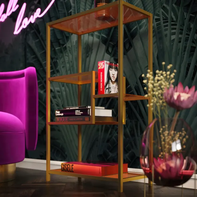KARE Design Etagère Loft doré 100x60> Meubles